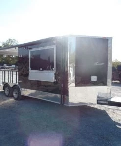 8.5' x 20' Concession Food Trailer Black Event Catering 26 8.5' x 20' Concession Food Trailer Black Event Catering -Cheap Concession Trailers Shop sam 4598