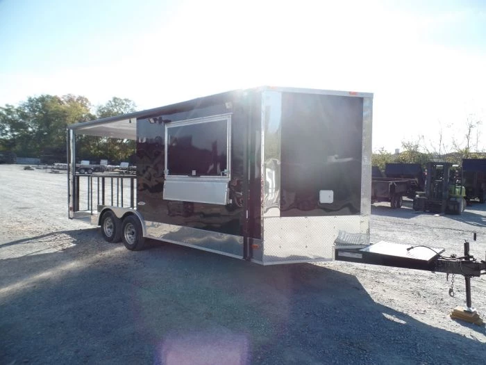 8.5' x 20' Concession Food Trailer Black Event Catering 9 8.5' x 20' Concession Food Trailer Black Event Catering - Image 9