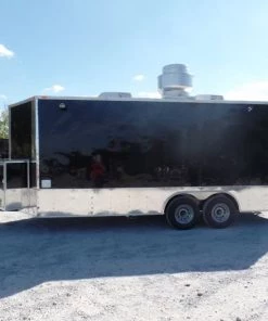 8.5' X 20' Concession Trailer Black Food Event Catering -Cheap Concession Trailers Shop sam 4621