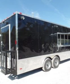 8.5' X 20' Concession Trailer Black Food Event Catering -Cheap Concession Trailers Shop sam 4625