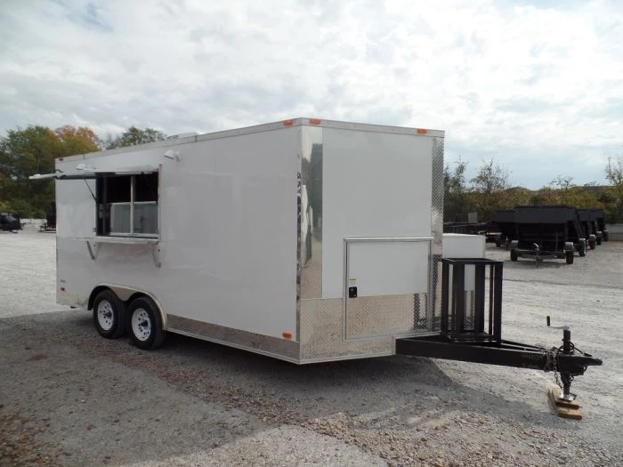8.5' x 16' Concession Trailer White Food Event Catering 2 8.5' x 16' Concession Trailer White Food Event Catering - Image 2