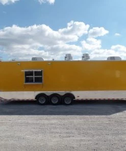 Concession Trailer 8.5' x 32' Yellow Food Event Catering -Cheap Concession Trailers Shop sam 4727