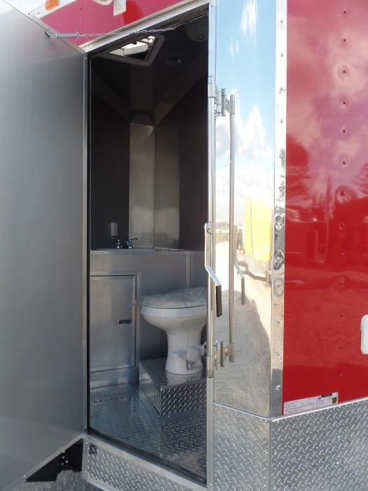 8.5' x 30' Concession Food Trailer Red Event Catering 4 8.5' x 30' Concession Food Trailer Red Event Catering - Image 4