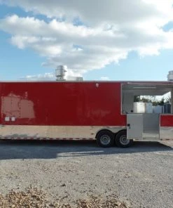 8.5' x 30' Concession Food Trailer Red Event Catering 37 8.5' x 30' Concession Food Trailer Red Event Catering -Cheap Concession Trailers Shop sam 4738