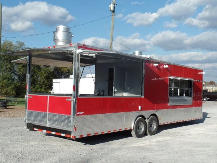 8.5' x 30' Concession Food Trailer Red Event Catering 22 8.5' x 30' Concession Food Trailer Red Event Catering - Image 22