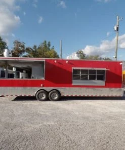 8.5' x 30' Concession Food Trailer Red Event Catering 29 8.5' x 30' Concession Food Trailer Red Event Catering -Cheap Concession Trailers Shop sam 4742 1