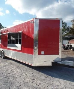 8.5' x 30' Concession Food Trailer Red Event Catering 34 8.5' x 30' Concession Food Trailer Red Event Catering -Cheap Concession Trailers Shop sam 4759 1