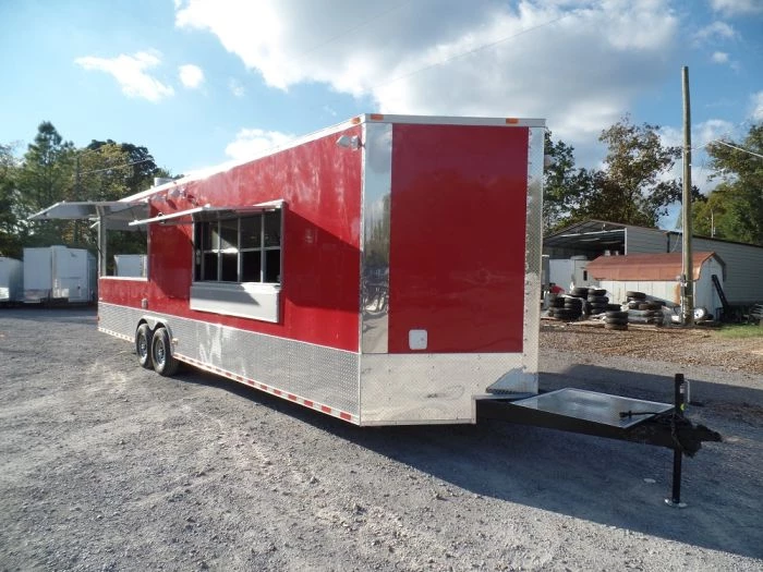 8.5' x 30' Concession Food Trailer Red Event Catering 8 8.5' x 30' Concession Food Trailer Red Event Catering - Image 8