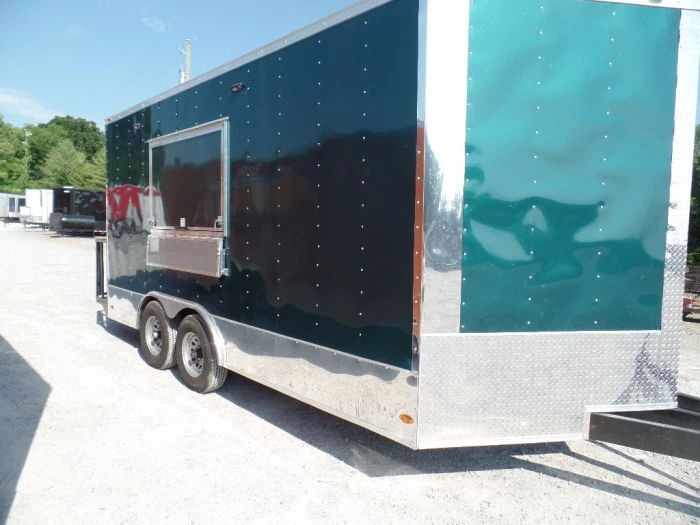 8.5' x 16' Food Event Concession Emerald Green Trailer With Appliances 4 8.5' x 16' Food Event Concession Emerald Green Trailer With Appliances - Image 4