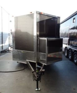 8.5' x 20' Concession Food Trailer Charcoal Grey Event Catering -Cheap Concession Trailers Shop sam 5187
