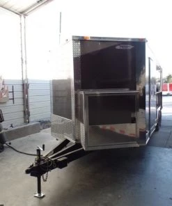 8.5' x 20' Concession Food Trailer Charcoal Grey Event Catering -Cheap Concession Trailers Shop sam 5188