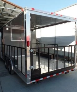 8.5' x 20' Concession Food Trailer Charcoal Grey Event Catering -Cheap Concession Trailers Shop sam 5192
