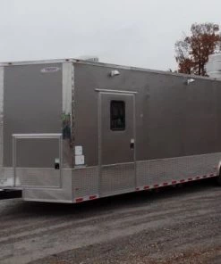 8.5' x 30' Concession Food Trailer Light Pewter Event Catering -Cheap Concession Trailers Shop sam 5450