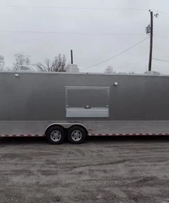 8.5' x 30' Concession Food Trailer Light Pewter Event Catering -Cheap Concession Trailers Shop sam 5457