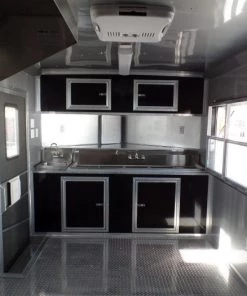 8.5' x 24' Concession Food Trailer Black BBQ Event -Cheap Concession Trailers Shop sam 5513