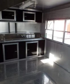 8.5' x 24' Concession Food Trailer Black BBQ Event -Cheap Concession Trailers Shop sam 5514