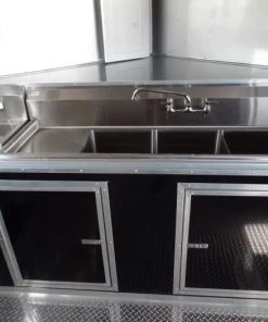 8.5' x 24' Concession Food Trailer Black BBQ Event -Cheap Concession Trailers Shop sam 5516