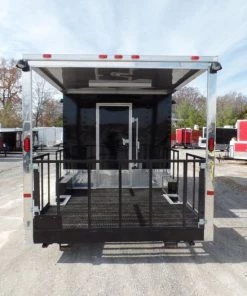 8.5' x 24' Concession Food Trailer Black BBQ Event -Cheap Concession Trailers Shop sam 5520