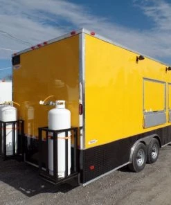 8.5' x 20' Concession Trailer Yellow Food Event Catering -Cheap Concession Trailers Shop sam 5596