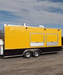 8.5' x 20' Concession Trailer Yellow Food Event Catering -Cheap Concession Trailers Shop sam 5597