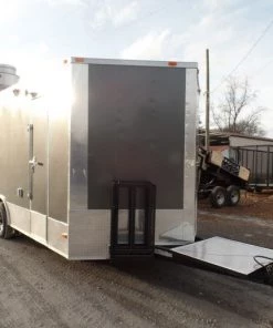 8.5' x 17' Concession Trailer Charcoal Grey Food Event Catering -Cheap Concession Trailers Shop sam 5737