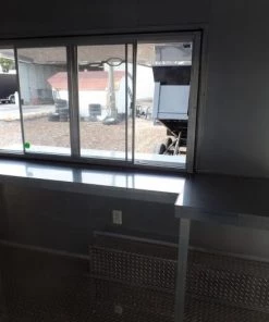 8.5' x 17' Concession Trailer Charcoal Grey Food Event Catering -Cheap Concession Trailers Shop sam 5751