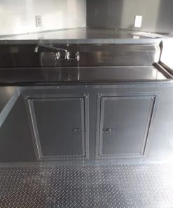 8.5' x 17' Concession Trailer Charcoal Grey Food Event Catering -Cheap Concession Trailers Shop sam 5752