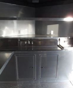 8.5' x 17' Concession Trailer Charcoal Grey Food Event Catering -Cheap Concession Trailers Shop sam 5754