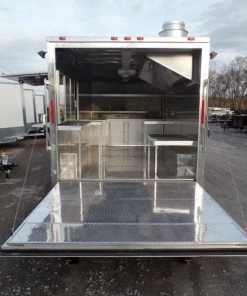 8.5' x 17' Concession Trailer Charcoal Grey Food Event Catering -Cheap Concession Trailers Shop sam 5758