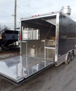 8.5' x 17' Concession Food Trailer Charcoal Grey -Cheap Concession Trailers Shop sam 5759 1