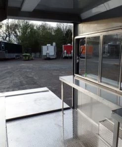 8.5' x 17' Concession Trailer Charcoal Grey Food Event Catering -Cheap Concession Trailers Shop sam 5761