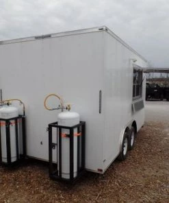 8.5' x 16' White Concession Food Trailer With Appliances -Cheap Concession Trailers Shop sam 5876