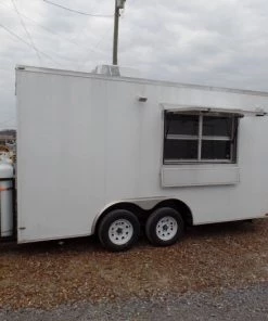 8.5' x 16' White Concession Food Trailer With Appliances -Cheap Concession Trailers Shop sam 5877