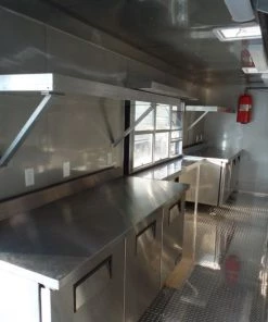 8.5' x 24' Concession Food Trailer Black With Appliances -Cheap Concession Trailers Shop sam 6086