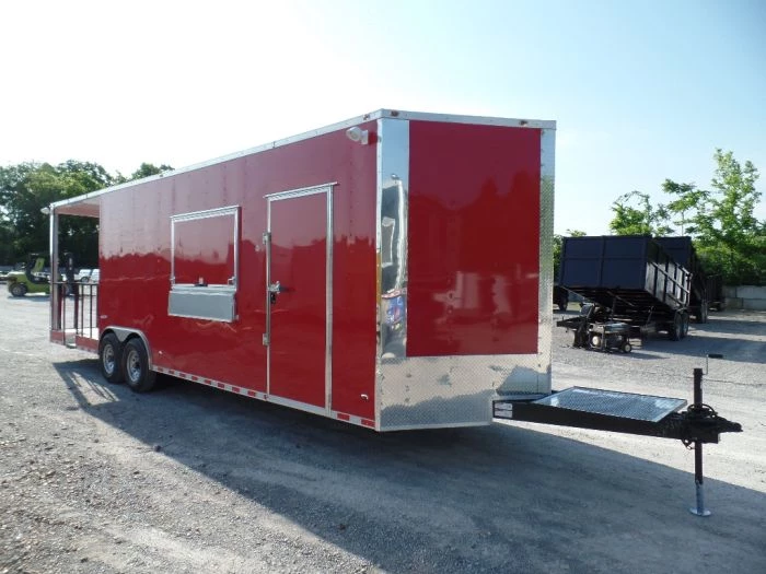 8.5' x 28' Concession Food Trailer Red BBQ Event Catering 17 8.5' x 28' Concession Food Trailer Red BBQ Event Catering - Image 17