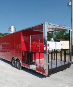 8.5' x 28' Concession Food Trailer Red BBQ Event Catering 34 8.5' x 28' Concession Food Trailer Red BBQ Event Catering -Cheap Concession Trailers Shop sam 6641 1