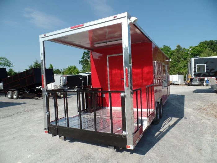 8.5' x 28' Concession Food Trailer Red BBQ Event Catering 19 8.5' x 28' Concession Food Trailer Red BBQ Event Catering - Image 19