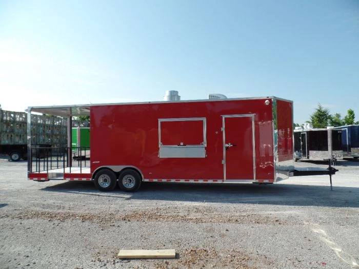 8.5' x 28' Concession Food Trailer Red BBQ Event Catering 12 8.5' x 28' Concession Food Trailer Red BBQ Event Catering - Image 12