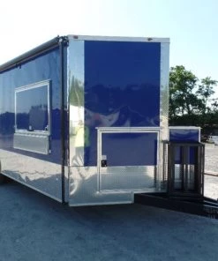 8.5' x 22' Blue BBQ Concession Food Trailer -Cheap Concession Trailers Shop sam 6765