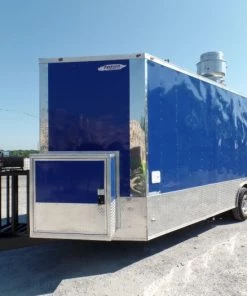 8.5' x 22' Blue BBQ Concession Food Trailer -Cheap Concession Trailers Shop sam 6773