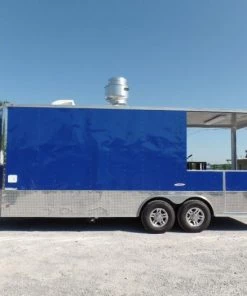 8.5' x 22' Blue BBQ Concession Food Trailer -Cheap Concession Trailers Shop sam 6774
