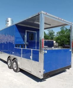 8.5' x 22' Blue BBQ Concession Food Trailer -Cheap Concession Trailers Shop sam 6776