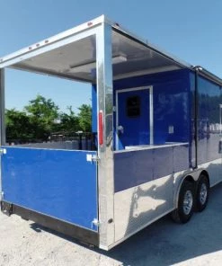8.5' x 22' Blue BBQ Concession Food Trailer -Cheap Concession Trailers Shop sam 6778