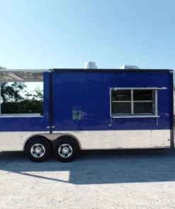 8.5' x 22' Blue BBQ Concession Food Trailer -Cheap Concession Trailers Shop sam 6781