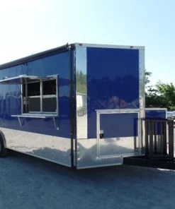 8.5' x 22' Blue BBQ Concession Food Trailer -Cheap Concession Trailers Shop sam 6782