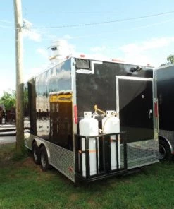 8.5' x 20' Concession Food Trailer Black With Appliances 33 8.5' x 20' Concession Food Trailer Black With Appliances -Cheap Concession Trailers Shop sam 7147