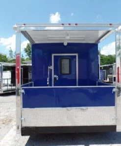 8.5' x 24' Concession Food Trailer Blue BBQ Event Catering -Cheap Concession Trailers Shop sam 7461