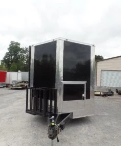 8.5' x 30' Black Pizza Concession Food Trailer -Cheap Concession Trailers Shop sam 7462 1