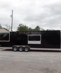 8.5' x 30' Black Pizza Concession Food Trailer -Cheap Concession Trailers Shop sam 7464 1