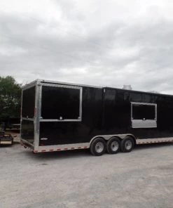 8.5' x 30' Black Pizza Concession Food Trailer -Cheap Concession Trailers Shop sam 7465 1